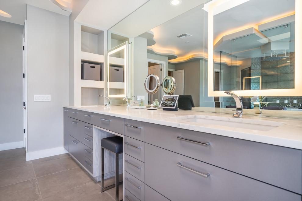 Lake Butler vanity and lake-facing windows, Windermere.